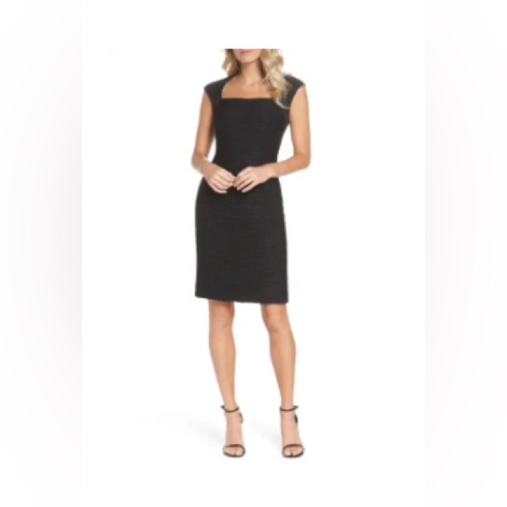 Eliza J Cap sleeve sheath dress